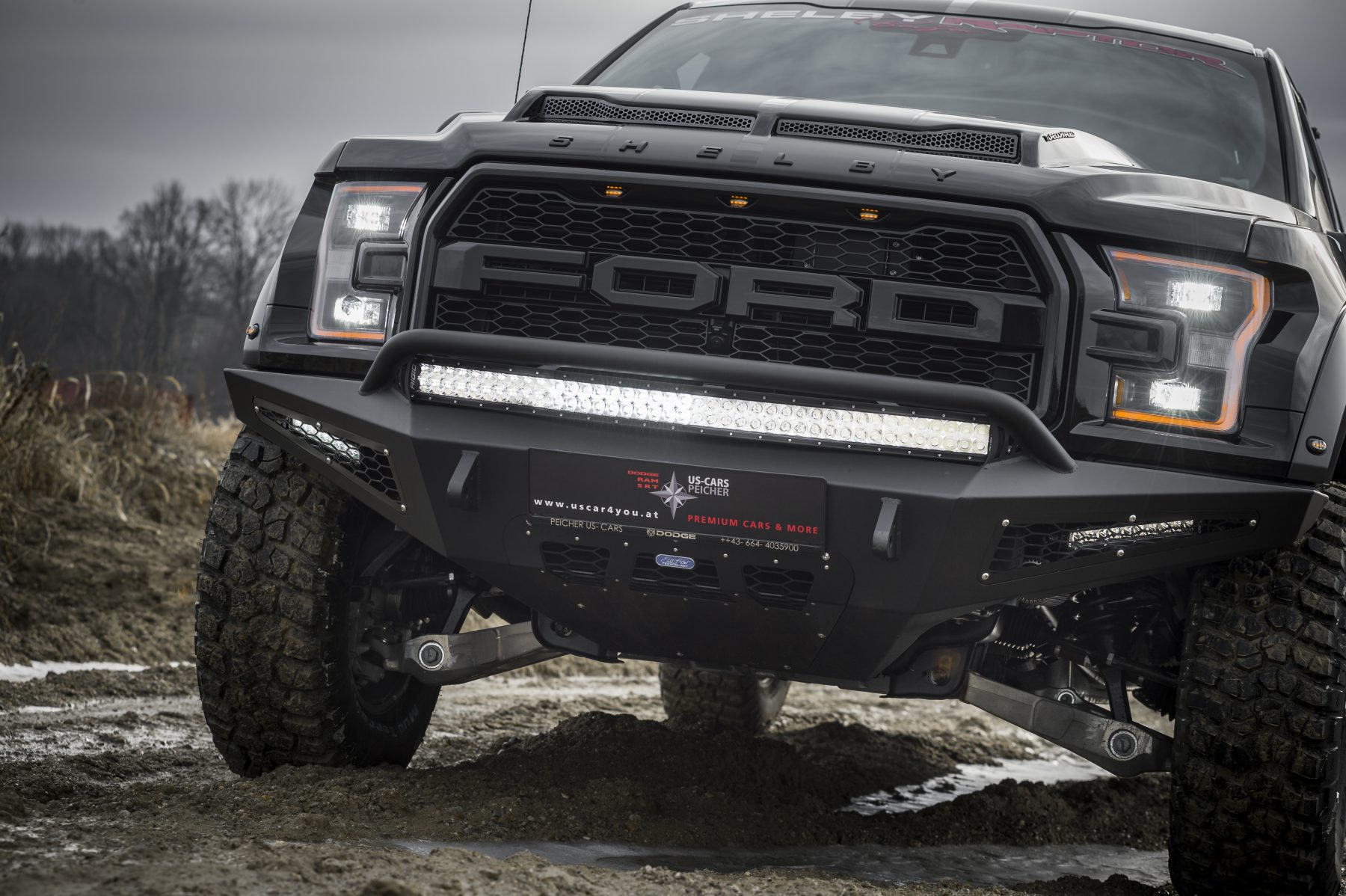 Peicher US-Cars Shelby Baja Raptor, schwarz, Nahaufnahme vorne